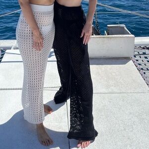 Nasty Gal Black Crochet Pants